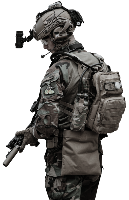 Airsoft player camouflage uniform